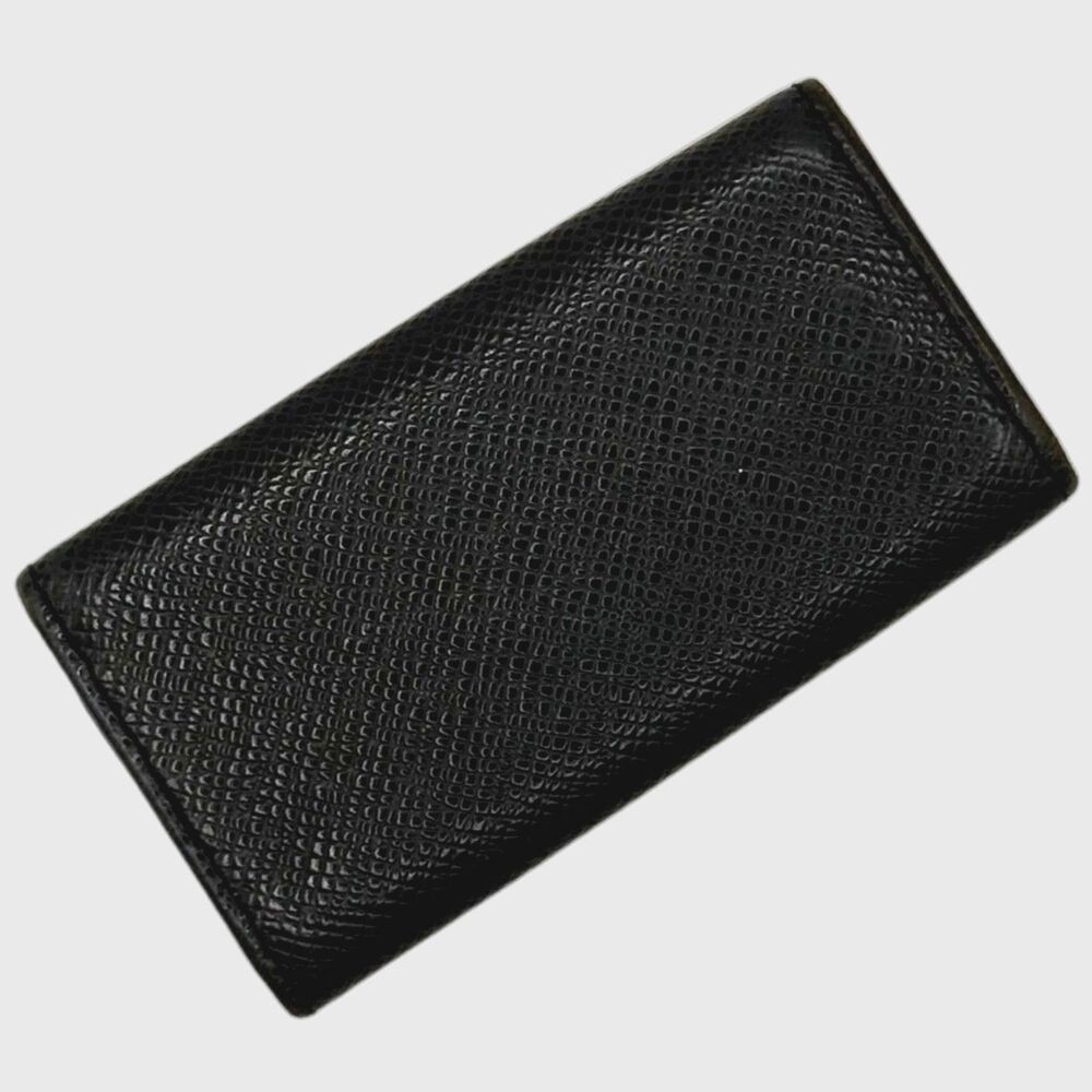 Louis Vuitton Vintage Taiga 4 Key Holder Black Leather Silver Hardware Authentic - Picture 6 of 14